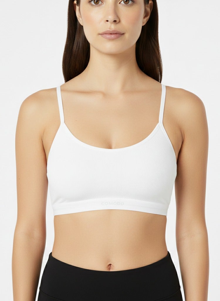 Comodo Women's Cotton Basic Soft Bra, Thin Strap Non Padded - Image 3